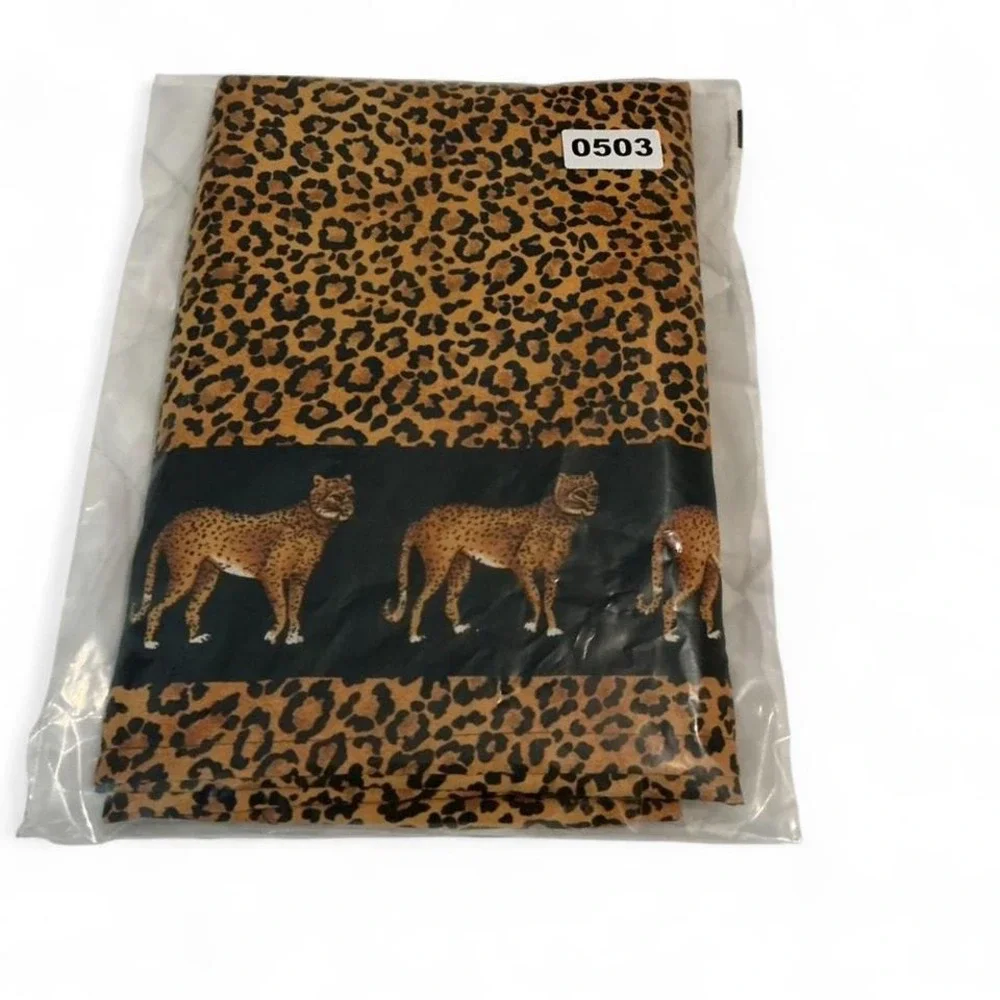 Brown and black cheetah print cover-up wrap #beach #resortwear #summer #safari‎